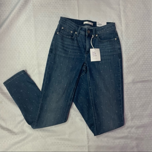 NWT Lauren Conrad Polka Dot Skinny Jeans